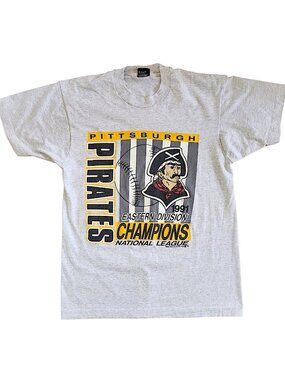 Vintage Pittsburgh Pirates Baseball Eastern Division Championship T Shirt 1991